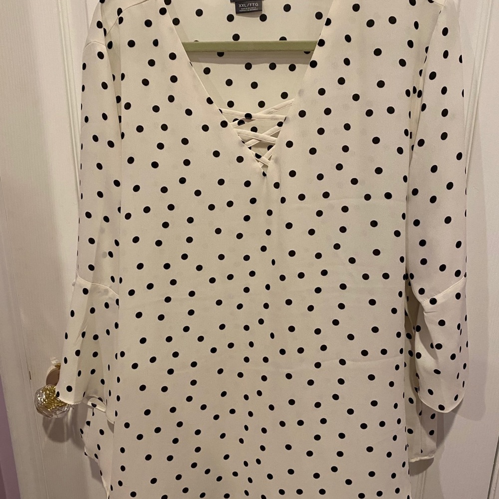 Van Heusen polka dot blouse